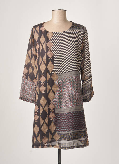 Rochie scurtă bej CRISTINA REJ femeie