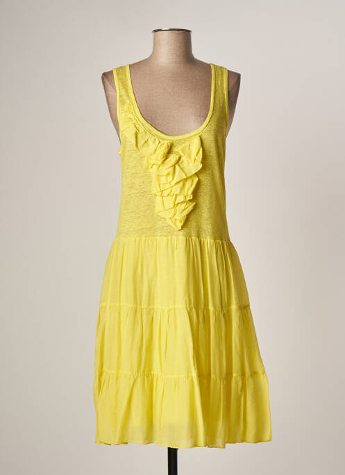 Rochie midi galben 120% LINO femeie