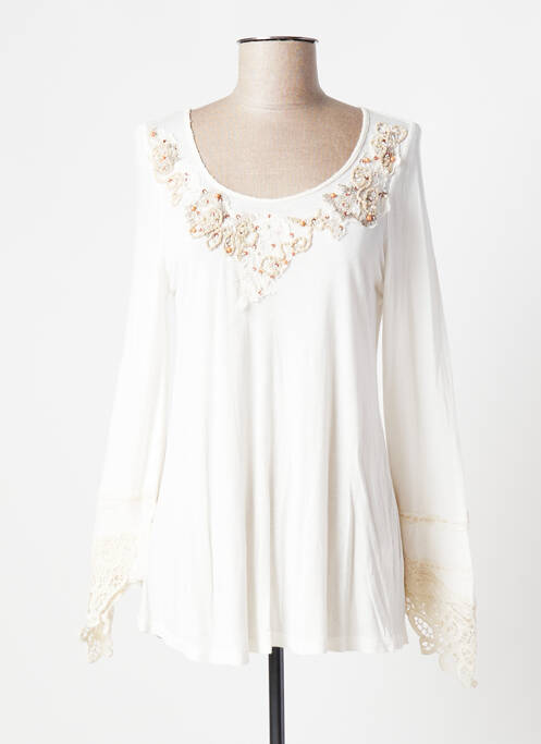 Tunică mâneci lungi bej MARILU femeie