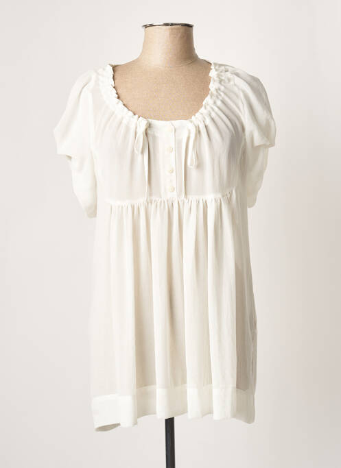 Tunică mâneci scurte alb INDIES femeie