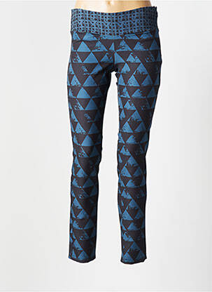 Pantalon slim elasticitate mărime normală albastru AKHESA femeie