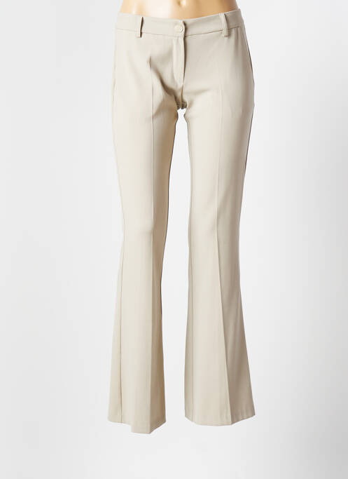 Pantalon evazat bej CRISTINA GAVIOLI femeie