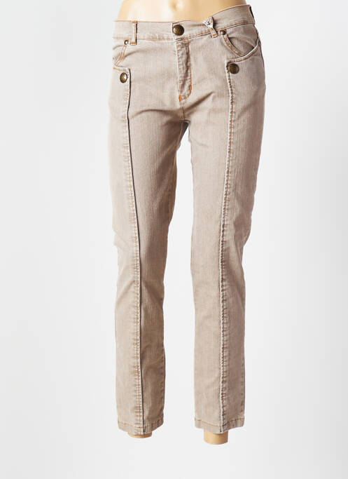 Blugi cu croială dreaptă bej AQUAJEANS femeie