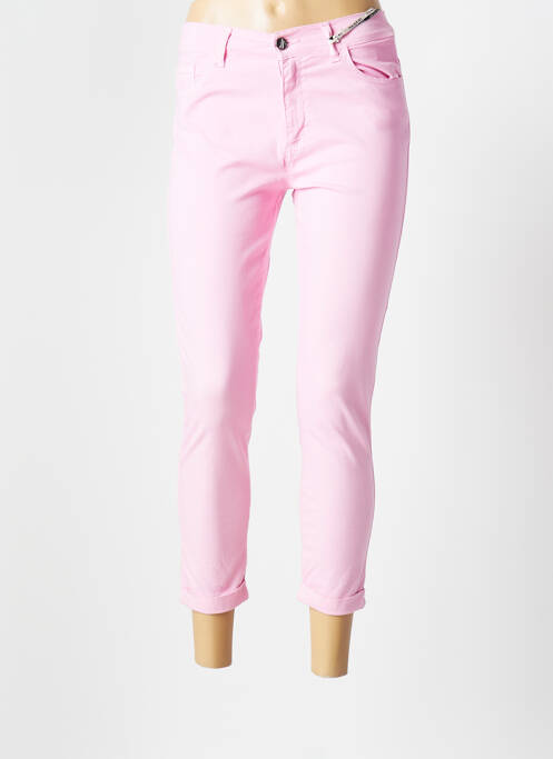 Pantalon slim roz AQUAJEANS femeie