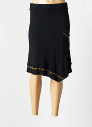 Fustă midi elasticitate negru GARELLA femme