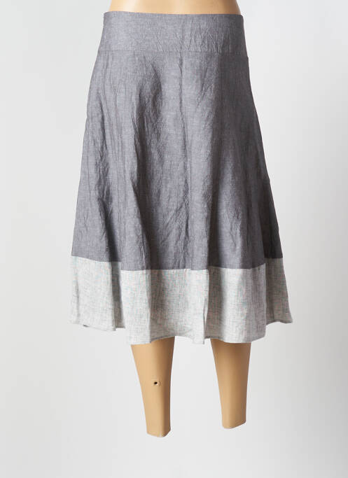 Fustă midi gri AVENTURES DES TOILES femeie