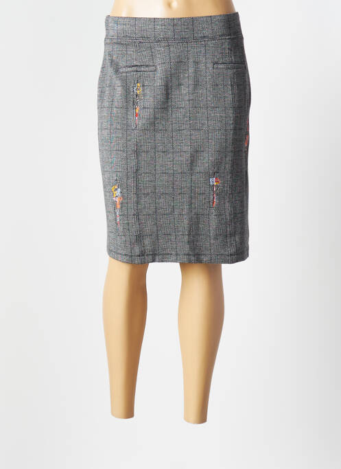Fustă midi gri AVENTURES DES TOILES femeie