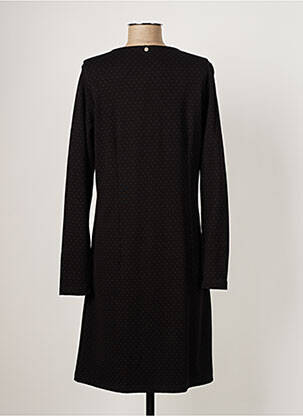 Rochie midi imprimeu fantezie mâneci lungi negru THALASSA femeie