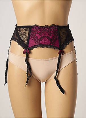 Corset/jartieră broderie dantelă de calais negru LISE CHARMEL femeie