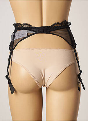 Corset/jartieră efect material satinat negru LISE CHARMEL femeie
