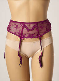 Corset/jartieră efect material satinat violet LISE CHARMEL femme