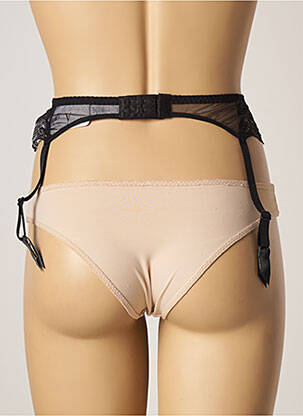 Corset/jartieră efect material satinat negru ANTINEA femeie