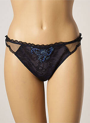 Tanga efect material satinat albastru LISE CHARMEL femeie