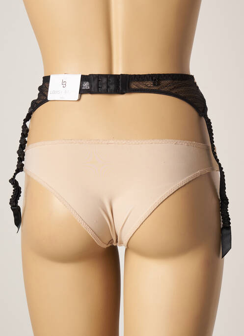 Corset/jartieră efect material satinat negru LOUISA BRACQ femme