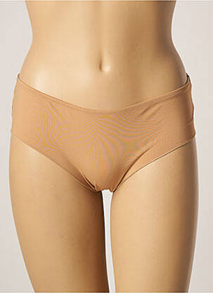 Shorty efect material satinat culoare piersică ANTIGEL femeie