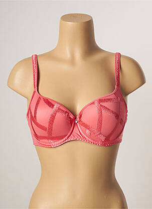 Sutien efect material satinat top sutien modelat roz LOUISA BRACQ femeie