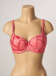 Sutien efect material satinat top sutien modelat roz LOUISA BRACQ femeie