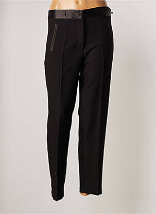 Pantalon drept țesătură crep mărime normală negru EMA BLUE'S femeie