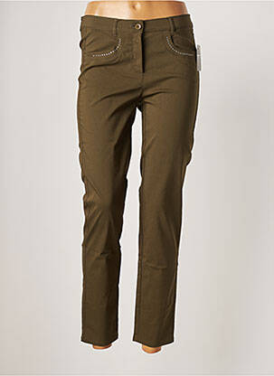 Pantalon 7/8 elasticitate talie joasă verde FRANK WALDER femeie