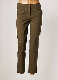 Pantalon 7/8 elasticitate talie joasă verde FRANK WALDER femme