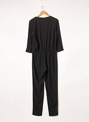 Salopetă-pantalon țesătură crep mâneci 3/4 negru EMA BLUE'S femeie