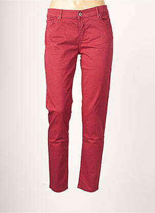 Pantalon slim talie joasă talie joasă roșu SUN VALLEY femeie