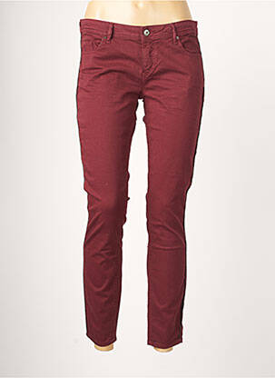Pantalon slim talie joasă talie joasă roșu SUN VALLEY femeie