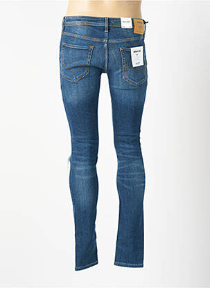 Blugi cu croială slim închidere cu nasturi pe față talie joasă albastru JACK & JONES bărbat