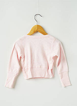 Cardigan petrecut mâneci lungi roz LISA ROSE fată