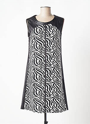 Rochie midi fără mâneci fără mâneci negru MALOKA femeie
