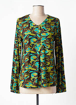 Top țesătură jersey mâneci lungi verde AGATHE & LOUISE femeie