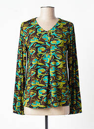 Top țesătură jersey mâneci lungi verde AGATHE & LOUISE femeie