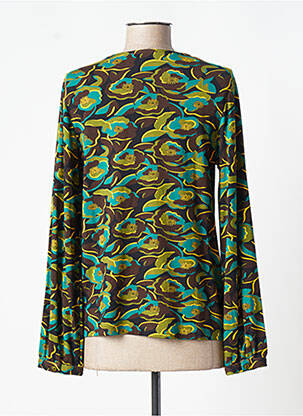 Top țesătură jersey mâneci lungi verde AGATHE & LOUISE femeie