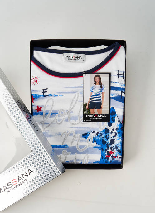 Pijamale scurte albastru MASSANA femeie