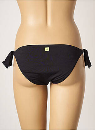 Chiloți de baie efect material satinat bikini negru CHERRY BEACH femeie