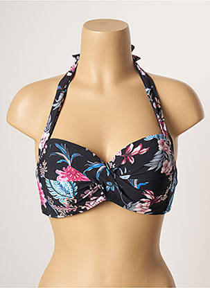 Sutien de costum de baie elasticitate sutien cu susținere înaltă și burete detașabil negru SEAFOLLY femeie