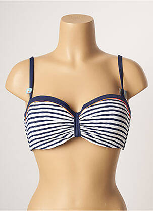 Sutien de costum de baie elasticitate top bentiță albastru CHERRY BEACH femeie