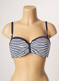 Sutien de costum de baie elasticitate top bentiță albastru CHERRY BEACH femme