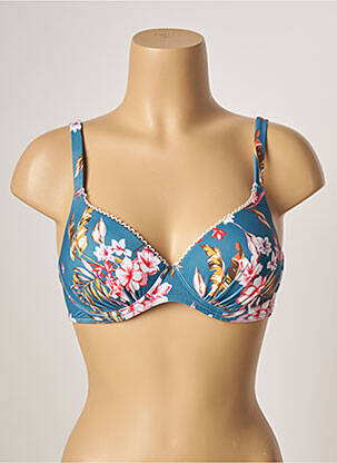 Sutien de costum de baie elasticitate top sutien modelat albastru OLYMPIA femeie