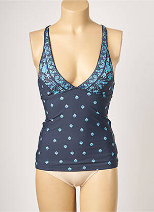 Sutien de costum de baie elasticitate top triunghiuri albastru SEAFOLLY femeie