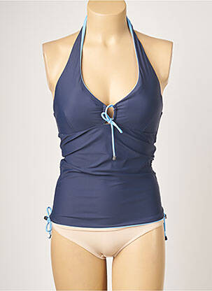 Sutien de costum de baie elasticitate top triunghiuri albastru MOONTIDE femeie