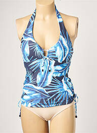 Sutien de costum de baie elasticitate top triunghiuri albastru MOONTIDE femeie