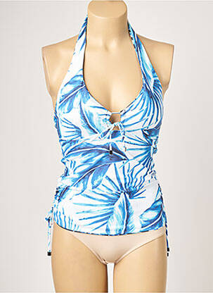 Sutien de costum de baie elasticitate top triunghiuri albastru MOONTIDE femeie