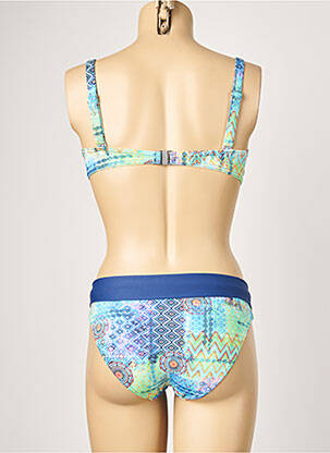Costum de baie din două piese elasticitate top sutien modelat albastru SUN PLAYA femeie