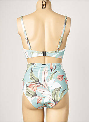 Costum de baie din două piese elasticitate top sutien modelat albastru MOONTIDE femeie