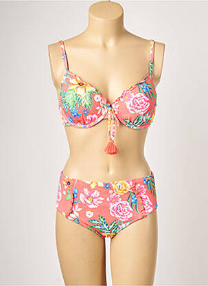 Costum de baie din două piese elasticitate top sutien modelat portocaliu YSABEL MORA femeie