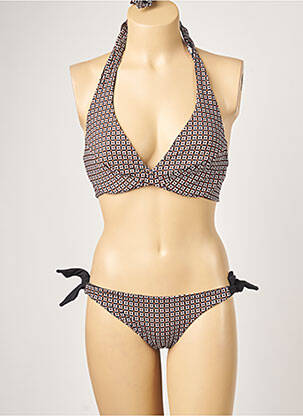 Costum de baie din două piese elasticitate top triunghiuri negru MOONTIDE femeie