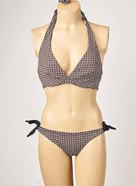 Costum de baie din două piese elasticitate top triunghiuri negru MOONTIDE femeie