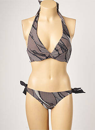 Costum de baie din două piese elasticitate top triunghiuri negru MOONTIDE femeie