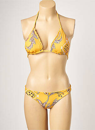 Costum de baie din două piese elasticitate top triunghiuri galben SEAFOLLY femeie